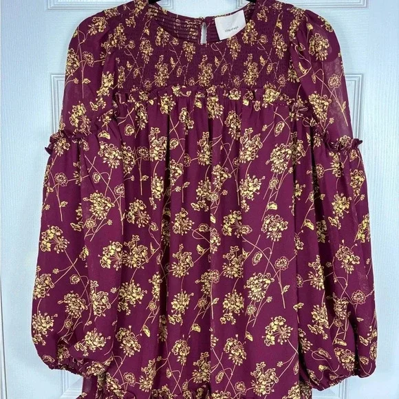 NWT Cinq a cept Zola dress maroon and starfruit sz 2 - Picture 7 of 14